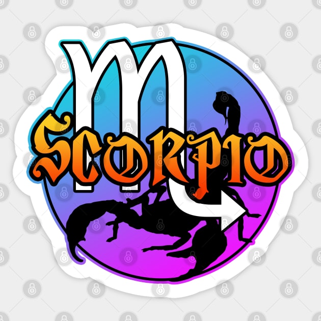 Scorpio Symbol Scorpion Sticker by Shawnsonart